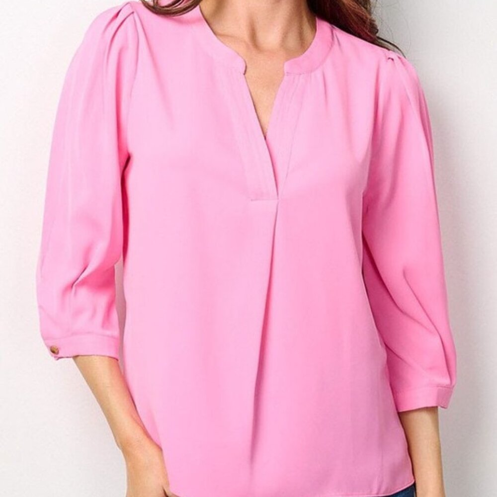 BRAND NEW 3/4 SLEEVES V-NECK BLOUSE TOP